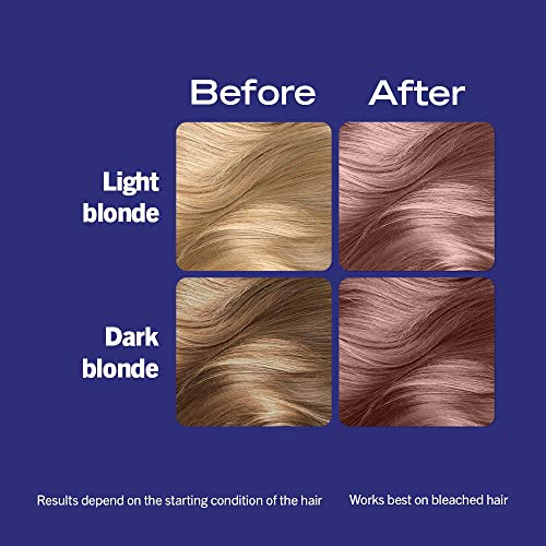 Schwarzkopf LIVE Lightener + Twist Permanent Pink Hair Dye, 2 in 1 Formula, Lightens and Colours Up To 3 Levels, Cool Rose 101