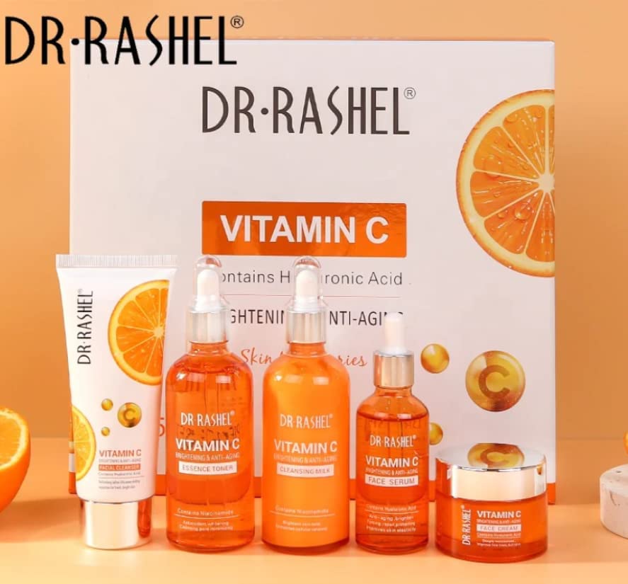 Dr. Rashel Vitamin C Brightening & Anti Aging Skin Care Series 5 Piece Set, Pack of 1
