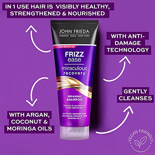 John Frieda Frizz Ease Miraculous Recovery Repairing Conditioner 250ml, Smoothing Conditioner for Frizzy Hair