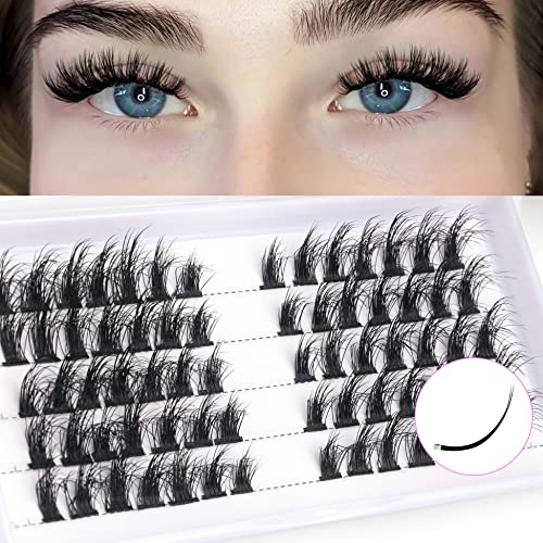Cluster Lashes Wispy Eyelash Extensions 3D Flat DIY Flat Lash Clusters Individual Faux Mink Lashes False Eyelashes Pack by ALICE