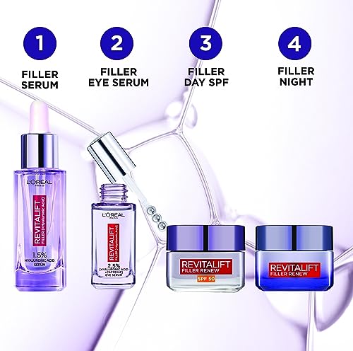 L'Oreal Revitalift Filler Hyaluronic Acid Anti-Ageing Night Cream, 50 ml (Pack of 1)