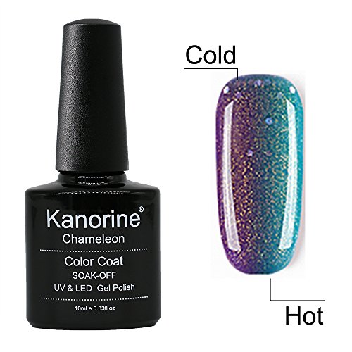 Kanorine Temperature Color Changing Gel Nail Polish UV LED Soak Off Gel Varnish Manicure Colour Changing Art Gel Polish 10mL