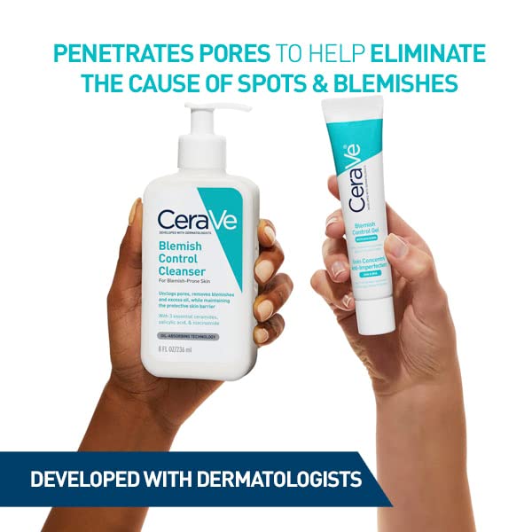 CeraVe Blemish Control Gel Moisturiser with 2% Salicylic Acid & Niacinamide for Blemish-Prone Skin 40ml