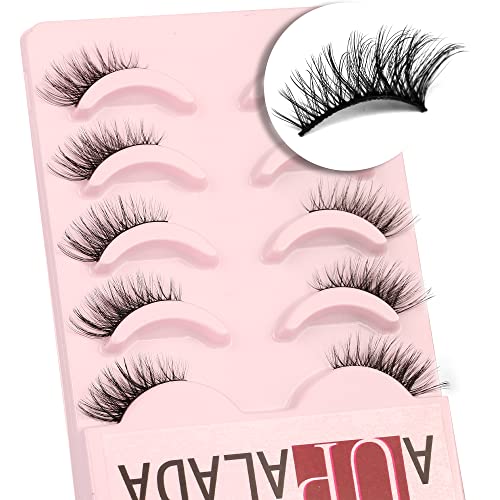 False Eyelashes Half Lashes Natural Wispy Cat Eye lashes Fluffy Volume Strip 1/2 lashes Accent Corner 3/4 Eye Lashes Cluster DIY Fake Eyelashes P