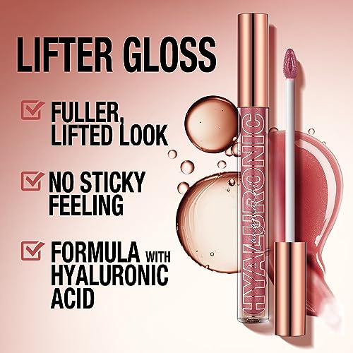 LANGMANNI 3Pcs Hyaluronic Acid Plumping Lip Gloss Set,Hydrate & High Shine Clear Looking Lips,Smooth Texture And Long Lasting Lip moisturizing,Br