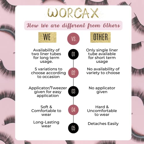 Magnetic Eyelashes, Eye Lashes With 5 Pairs of Magnetic Lashes - 2 Tubes of Magnetic Eyeliner, Reusable Magnetic Eyelashes with Tweezers, No Glue