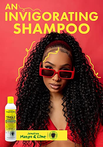 Jamaican Mango & Lime Tingle Shampoo 237ml (Pack of 1) - Gently cleanse and nourish natural hair. Tea Tree extracts. Manuka Honey and Moringa See