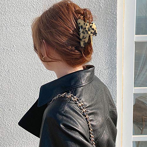 Big Hair Claw Clips Tortoise Shell Large Hair Claw Clips For Thick Hair,3.5 Inch Strong Hold Hair Jaw Clips Clamps For Women,2 Color Available(2