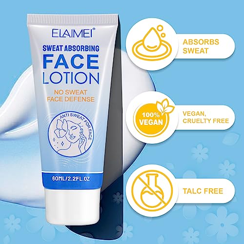 SBHEANGBA Sweat Absorbing Face Lotion, Antiperspirant for Face, Block Sweat and Oily Skin Control, Non-Staining, Effective Extra Protection For E