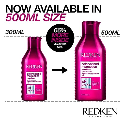 REDKEN Shampoo & Conditioner, For Coloured Hair, Enhances Shine, Color Extend Magnetics, Power Duo 500 ml Set