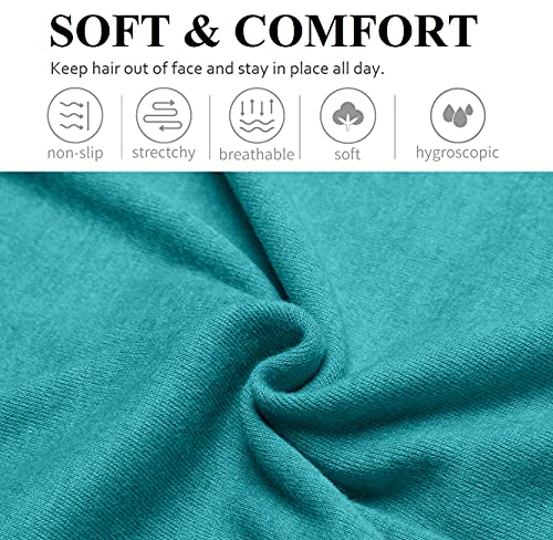 Headbands for Women Wide Boho Head Scarfs Wraps Yoga Hairbands Elastic Sport Running Turbans Head Bands