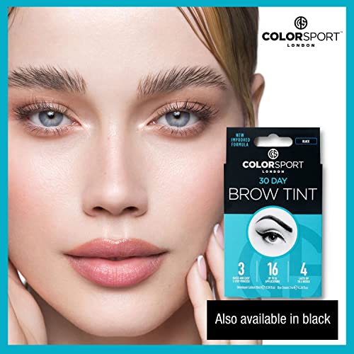 COLORSPORT LONDON 30 DAY BROW TINT, Eyebrow Tint, Eyebrow Dye, Immediate Visible Results, Last for up to 30 days, Dark Brown