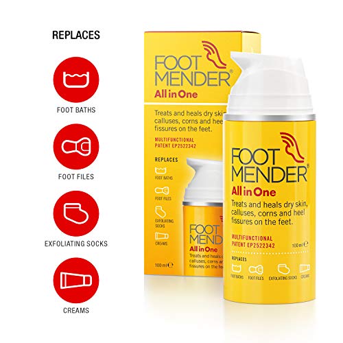 Footmender All in One | Treats and Heals Dry Feet, Hard Skin (calluses), Corns and Cracked Heels (Heel fissures) | Significant Effect After First