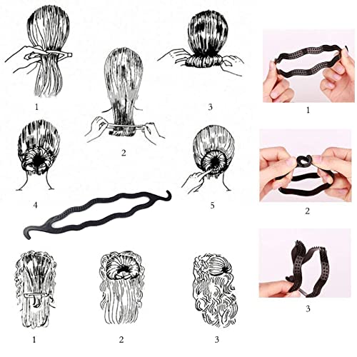 Jingxinxin Hair Styling Set, 20 Pcs DIY Women Hair Accessories Braid,Girls Hairstyle Maker Tool, Hairpin Holding Magic Braiding Twist Curler Tool