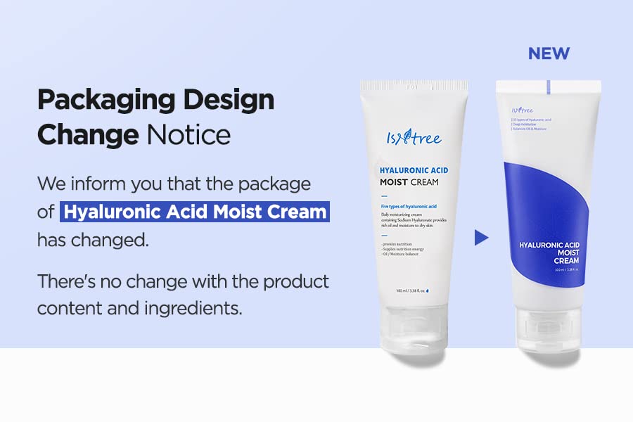 IS N tree Hyaluronic Acid Moist Cream - Rich Moisturising Cream with Hyaluronic 100 ml