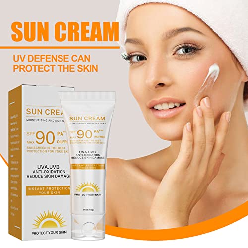 SUN Protect & Moisture Sun Lotion Cream with SPF90 (40g), Moisturising Suncream with SPF90, Advanced Sunscreen Protection, Reduces Risk of Sun Al