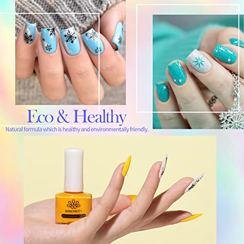 Born Pretty Nail Stamping Polish Spring Summer Fingernail Stamp Polish Set Manicure Print Nail Polish for Stamping Plates 12 Colors Bulk Nail Pol
