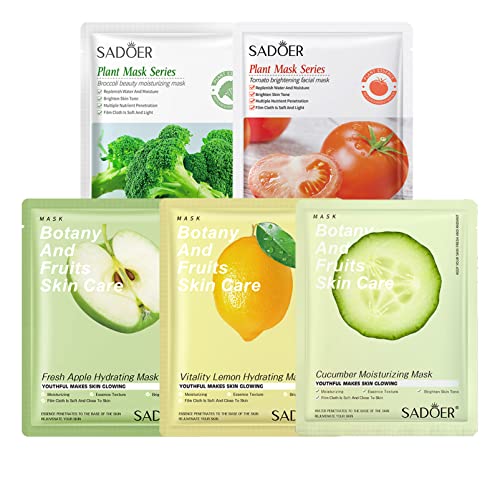 Hydrating Face Mask,Hydrating Moisturising Face Sheet Masks Nourishing Improves Skin Face Care,Face Mask Set for Dehydrated, Dull and Tired Skin,