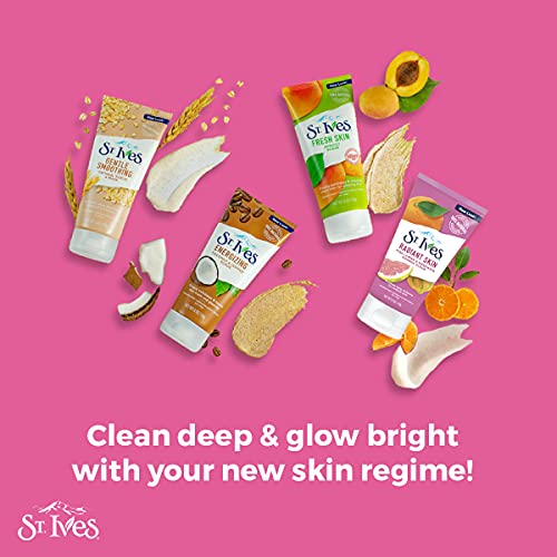 St. Ives Radiant Skin Face Scrub For Dull Skin Pink Lemon and Mandarin Orange Dermatologist-Tested Face Wash Scrub With 100 percent Natural Exfol