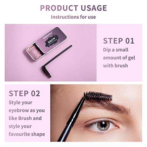 Eyebrow Soap Kit,Brows Styling Soap,2 pack eyebrow gel and brow wax