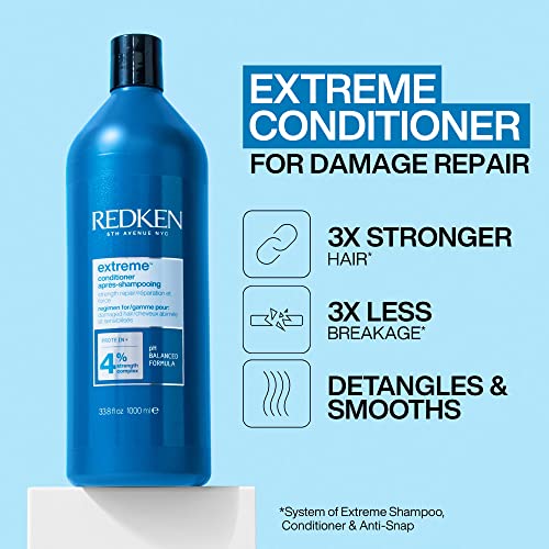 Redken Conditioner, For Damaged Hair, Repairs Strength & Adds Flexibility, Extreme