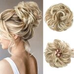 Messy Hair Bun Extensions Curly Wavy Hair Scrunchies for Women Girls Large Synthetic Donut Updo Hair Pieces Hair Chignons