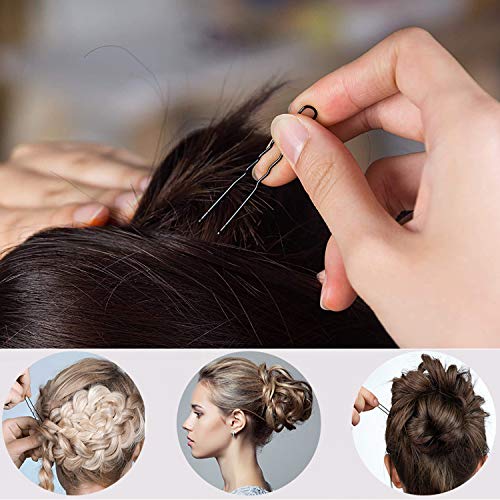 Bun Pins,U Shaped Hair Pins Hair Pins,50 PCS Bobby Pins Hair Clips Hair Styling Pins for Women Girls (Blonde-U)