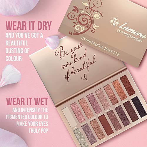 Best Pro Eyeshadow Palette Makeup - Matte + Shimmer 16 Colors - Highly Pigmented - Professional Nudes Warm Natural Bronze Neutral Smoky Cosmetic