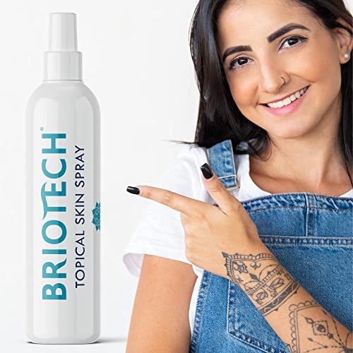 BRIOTECH Topical Skin Spray - All Natural Pure HOCl Hypochlorous Solution - Soothing Saline Mist - Piercing Aftercare, After Sun, Post Procedure