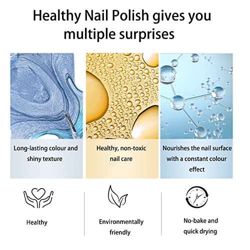 Quick Dry Nail Polish, Nail Varnish Non Toxic Nail Polishes Water Based Formula Long Lasting Nail Polish,Starter Diy For Women Party Salon Home U