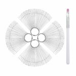 tonyg-p 200 pcs Nail Art Tips Clear Nail Swatches Sticks Nail Art Practice Finger Clipper Nail Art Polish Display Stick with Nail Art Brush for N