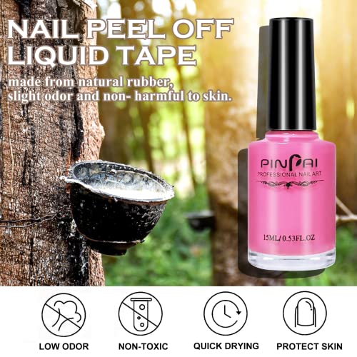 Liquid Latex Nails Peel Off, Liquid Latex For Nail Art Skin Barrier Protector for Gel Polish Fast Drying Odorless Cuticle Base Coat Nail Polish G