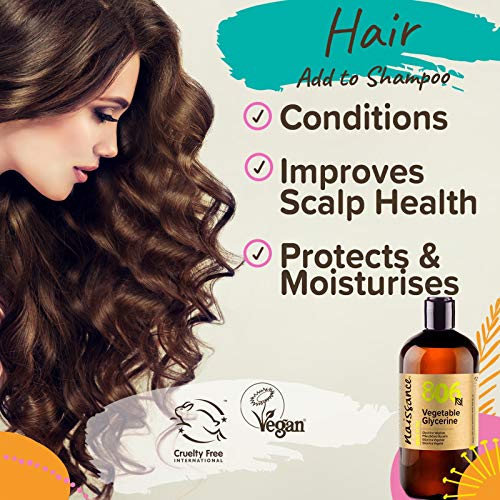 Naissance Vegetable Glycerine (Glycerol) Liquid (no. 806) 250ml - 100% Pure & Natural, Premium EP/BP/USP Pharmaceutical & Food Grade, Vegan, No G