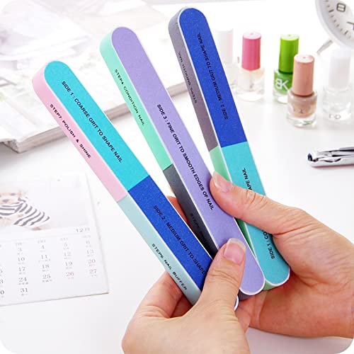 7 Pcs Nail Buffer, Nail Buffer Blocks, Nail File and Buffer Set, Nail File Set, 7 Way Nail File and Buffer Block Professional Nail Buffering File