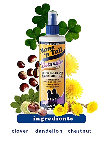 Mane ‘n Tail Detangler Spray – The Tangles and Knots Solution – pH Balanced Formula. Helps to Eliminate Tangles and Knots, Natural herbal extract