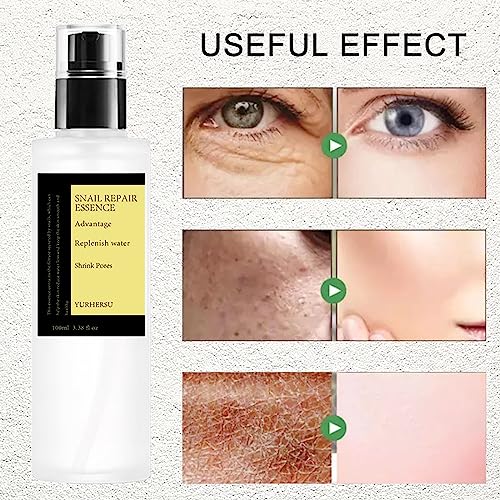 Snail Mucin Essence - 100ml Snail Mucin Moisturiser, Mucin Power Essence, Brightening Essence Lighten Dark Spots And Fine Lines