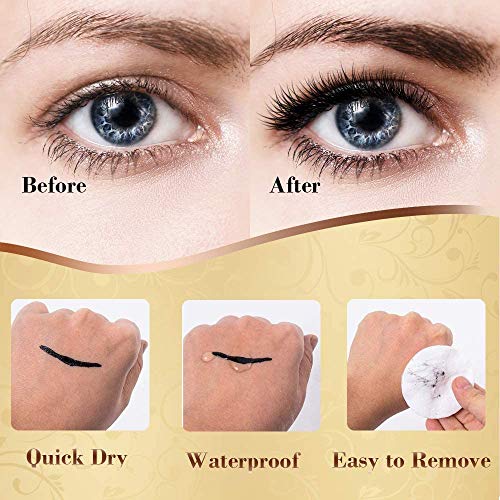 Magnetic Eyeliner and Eyelash Kit,10 Pairs Reusable Magnetic False Eyelashes,Waterproof Long Lasting Magnetic Eyeliner With FREE Tweezer For Use