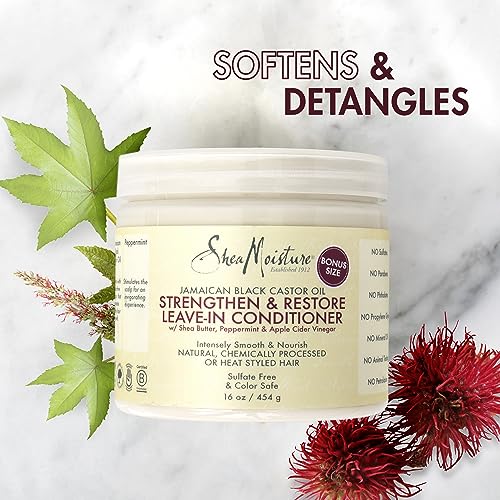 Shea Moisture Jamaican Black Castor Oil Strengthen/Grow and Restore Leave-In Conditioner 16 oz