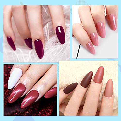 INPING Nail Glue, 6-In-1 Gel Nail Glue for Acrylic Nails Tips Extra Strong Nail False Nail Glue Artificial Bond Glue for Stick On Nails/Base Coat