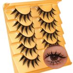 Manga Lashes False Eyelashes Anime Spiky Fake Lashes Natural Doll Eye Lashes 5 Pairs Cosplay Eyelashes Pack by wtvane