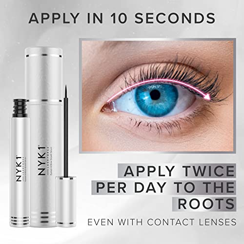 NYK1 LASHFORCE Eyelash Growth Serum Lash Serum (8ml) AMAZING Eyelash Serum For Growth And Thickness - Lash Growth Serum Lash Force For Fuller Lon
