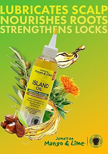 Jamaican Mango & Lime - Island Oil 237ml (Pack of 1) - Lubricates scalps, Nourishes roots and strengthens locks. Helps soothe dry scalp. Sulphate