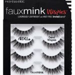 ARDELL False Eyelashes Faux Mink Demi Wispies 4 Pairs Multipack Black Medium Volume Long Length Invisiband Lightweight Silky Soft Faux Mink Eyela