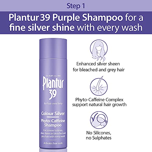 Plantur 39 Purple Shampoo and Conditioner Set | Enhanced Silver Sheen for Bleached and Grey Hair | Prevents and Reduces Hair Loss and Supports Ha