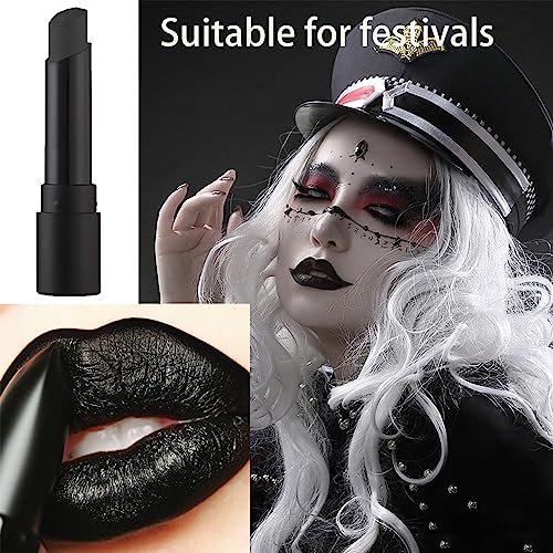 Black Lipsticks for Women Long Lasting - Matte Lipstick Highly Pigmented - Waterproof Moisturize Plumping Lip Gloss Non Stick Velvet Lipstick - U
