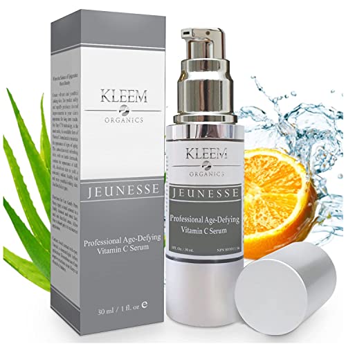 Kleem Organics Vitamin C Serum for Face with Hyaluronic Acid & Vitamin E - Firming Anti Aging Vitamin C Face Serum for Women to Boost Collagen, R