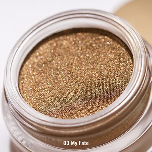 Oulac Shiny Light Blue Cream Eyeshadow, Can Be Used as Highlighter and Eyeshadow, Glitter Eyeshadow with Creamy Texture, Waterproof, Large Capaci