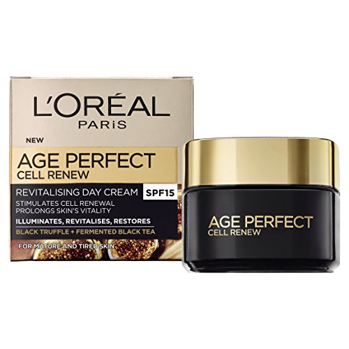Skin Expert L'Oreal Paris Age Perfect Cell Renew Revitalising Day Cream SPF 15 for Mature Skin 50 ml, (Pack of 1)
