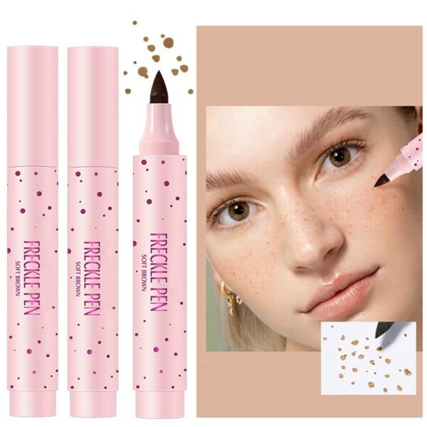 Freckle Pen - Freckle Makeup Pen/ Waterproof Soft Dot Sopt Pen for Natural Effortless Sunkissed Makeup (Light Brown)