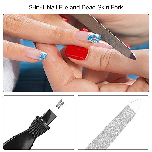 Professional Pedicure Kit, Gobesty Stainless Steel Foot File Pedicure and Manicure Set Pedicure Nail Clipper Hard Skin Remover Foot Care Kit for